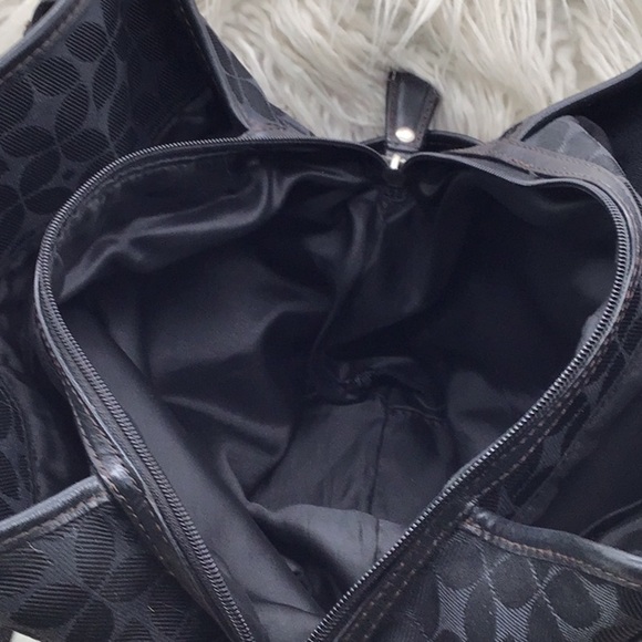 Fossil Canvas Black Signature Print Shoulder Bag - Picture 11 of 12